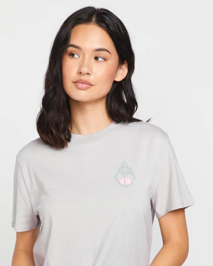 Lock It Up Tee 8211 Light Grey Womens Volcom Hiking
