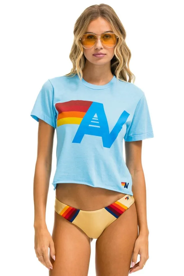 Logo Boyfriend Tee 8211 Sky Women Aviator Nation Tees