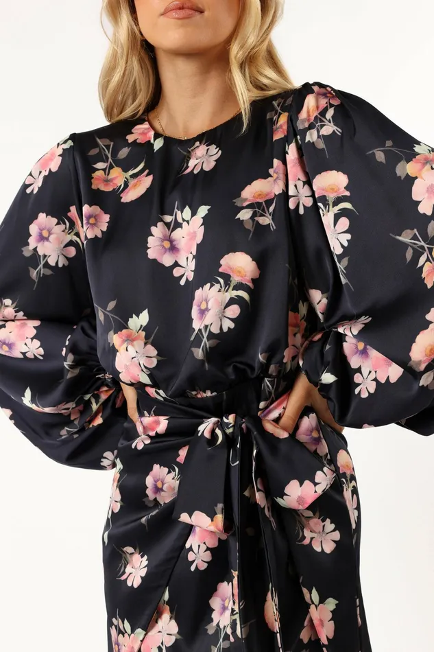 Long Sleeve Dresses Emillia Dress Dark Floral 8211 Petal and Pup Women
