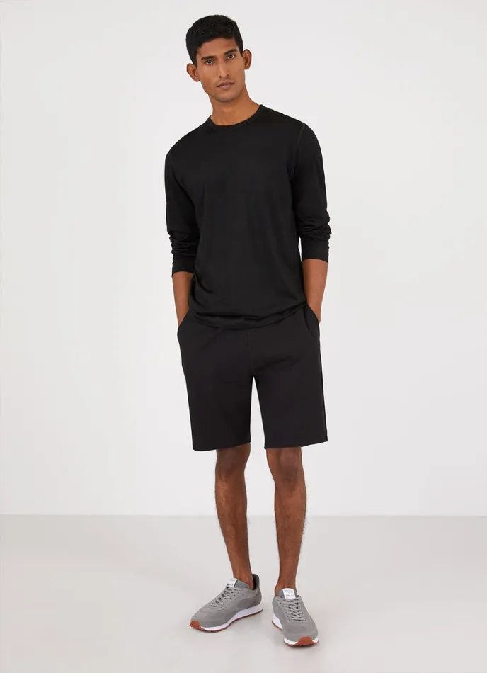 Long Sleeve Thermal Merino Tshirt Black Men SUNSPEL Activewear