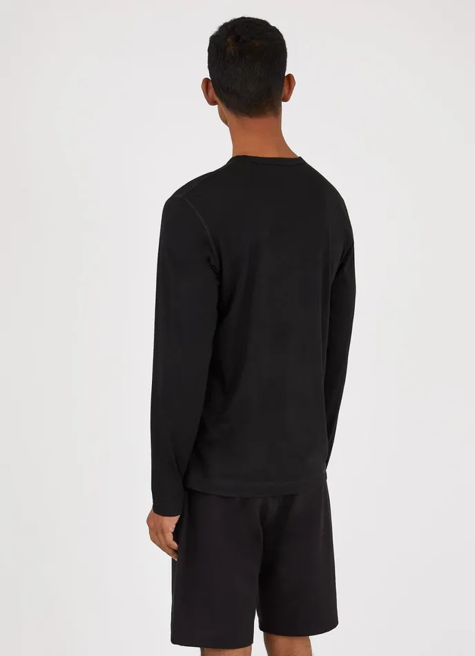 Long Sleeve Thermal Merino Tshirt Black Men SUNSPEL Activewear