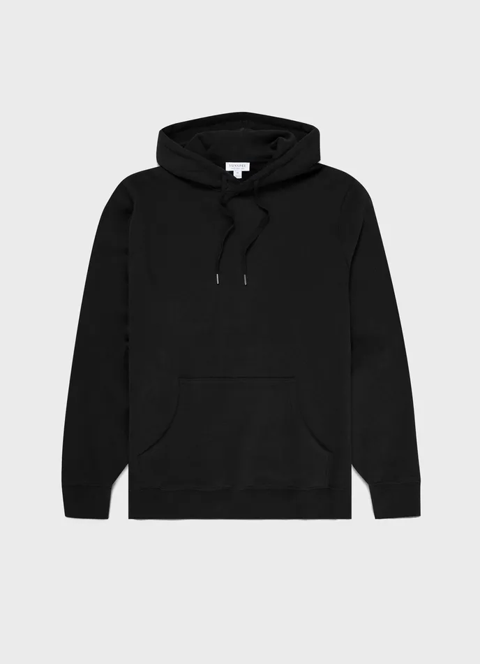 Loopback Hoodie Black Men Sweatshirts and Sweatpants ussunspel