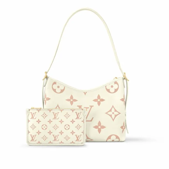 Louis Vuitton M24141 CarryAll PM LatteChamallow 8211 Louis Vuitton Handbag Store Women Louis Vuitton CarryAll Bag