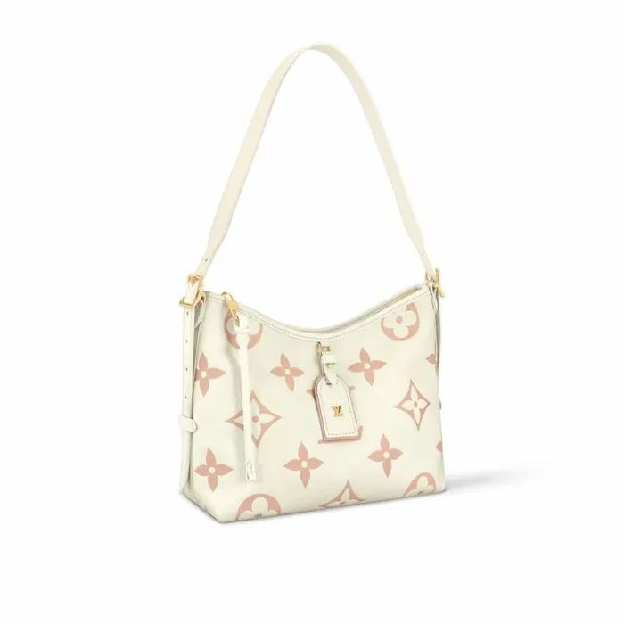 Louis Vuitton M24141 CarryAll PM LatteChamallow 8211 Louis Vuitton Handbag Store Women Louis Vuitton CarryAll Bag