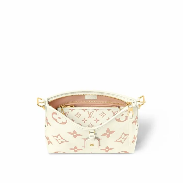 Louis Vuitton M24141 CarryAll PM LatteChamallow 8211 Louis Vuitton Handbag Store Women Louis Vuitton CarryAll Bag