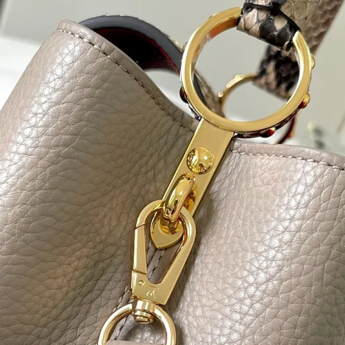 Louis Vuitton N82068 Capucines BB Steeple Gray 8211 Louis Vuitton Handbag Store Women Louis Vuitton Capucines Bag