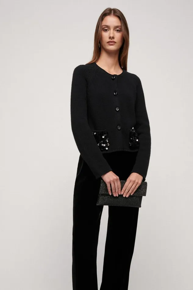 Luisa Spagnoli Cardigan Women Mariana Black Luisa Spagnoli Cardigan Women Mariana Black