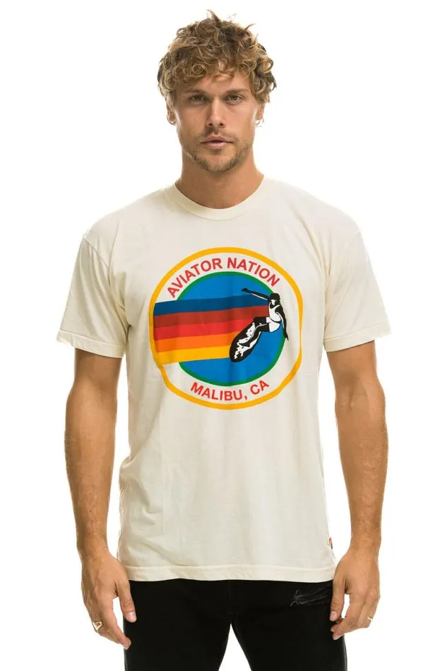 Malibu Tee 8211 Vintage White WomenMen Aviator Nation Tees