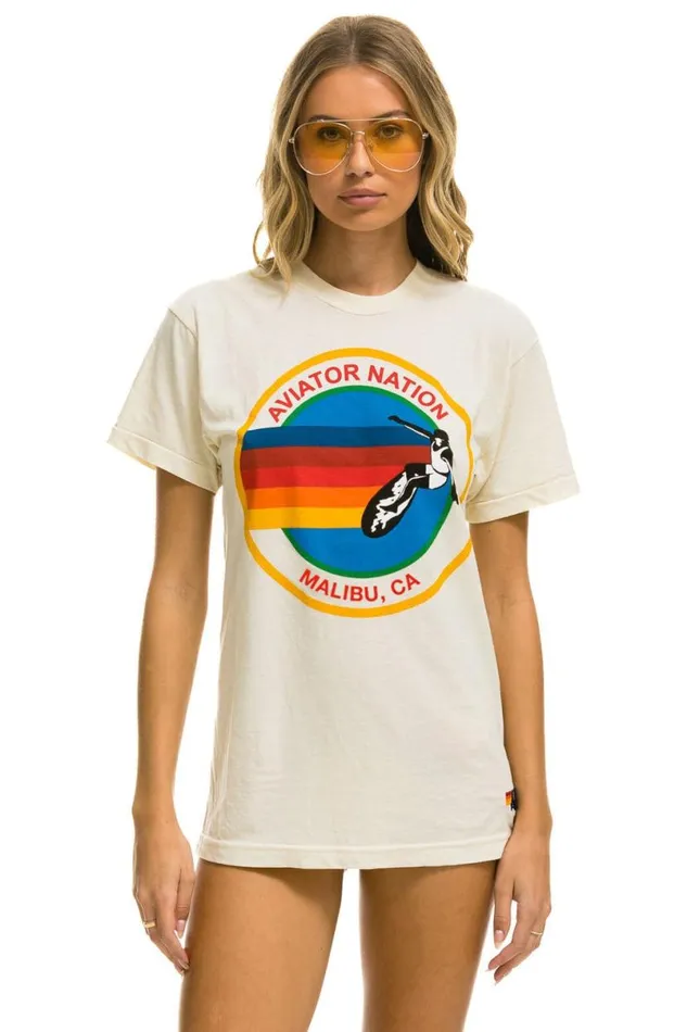 Malibu Tee 8211 Vintage White WomenMen Aviator Nation Tees
