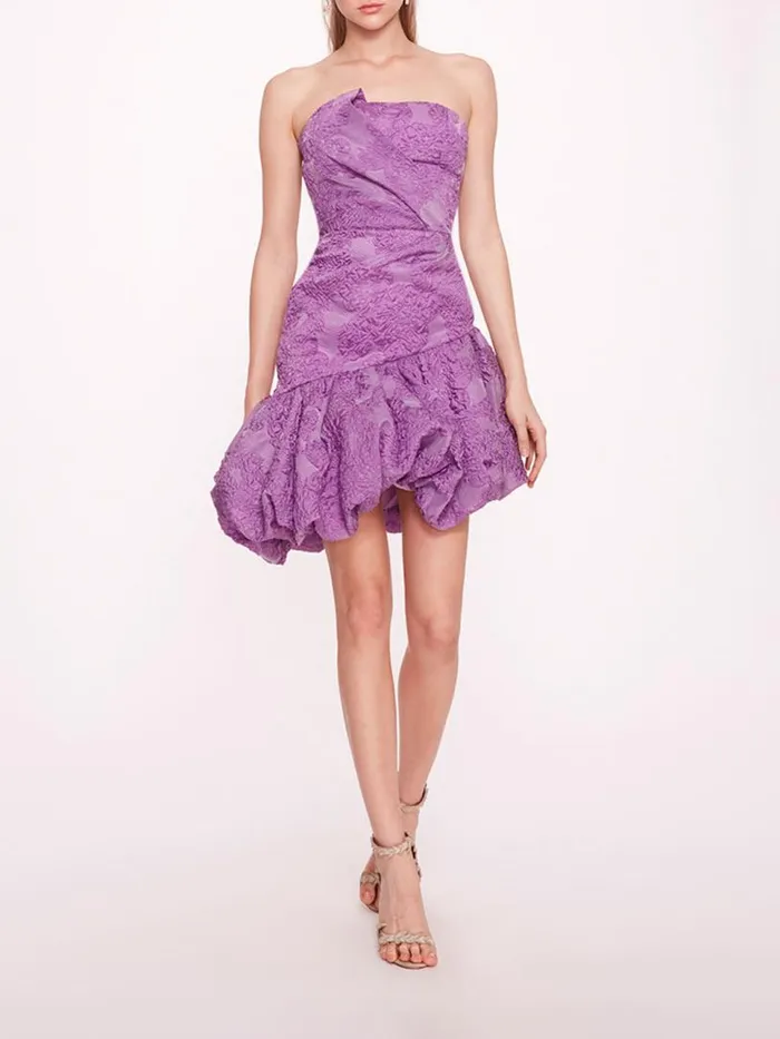 Marchesa Marchesa Notte Calathea Mini Dress Lavender 8211 Women