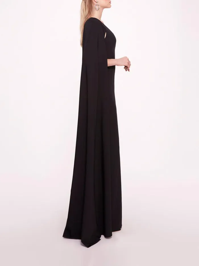 Marchesa Marchesa Notte Embroidered Belt Kaftan Black 8211 Women