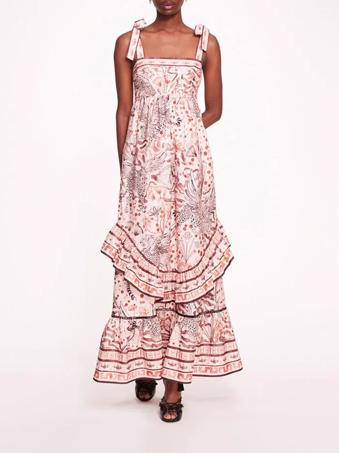 Marchesa Maxi Dresses Flying Cheetah Maxi Dress Pink Multi 8211 Women