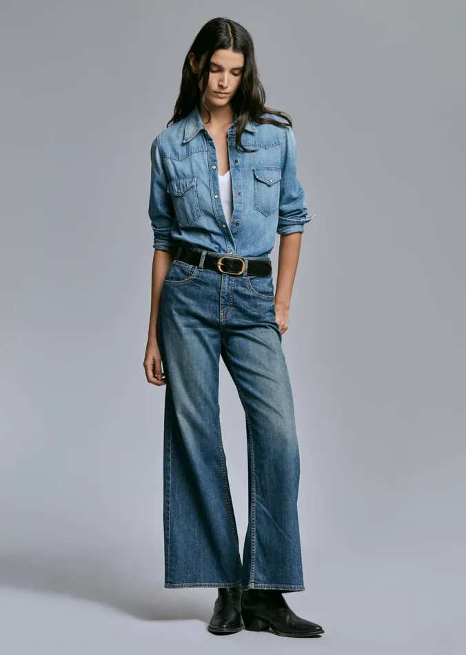 MARLENE JEAN Classic Wash Women Nili Lotan Denim
