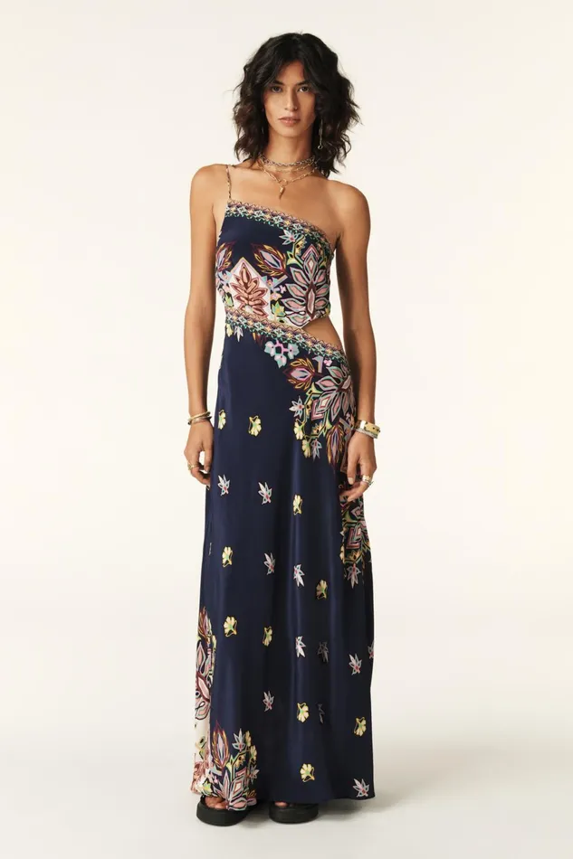 Maxi Dress Laxa Blue Women Baandsh Dresses