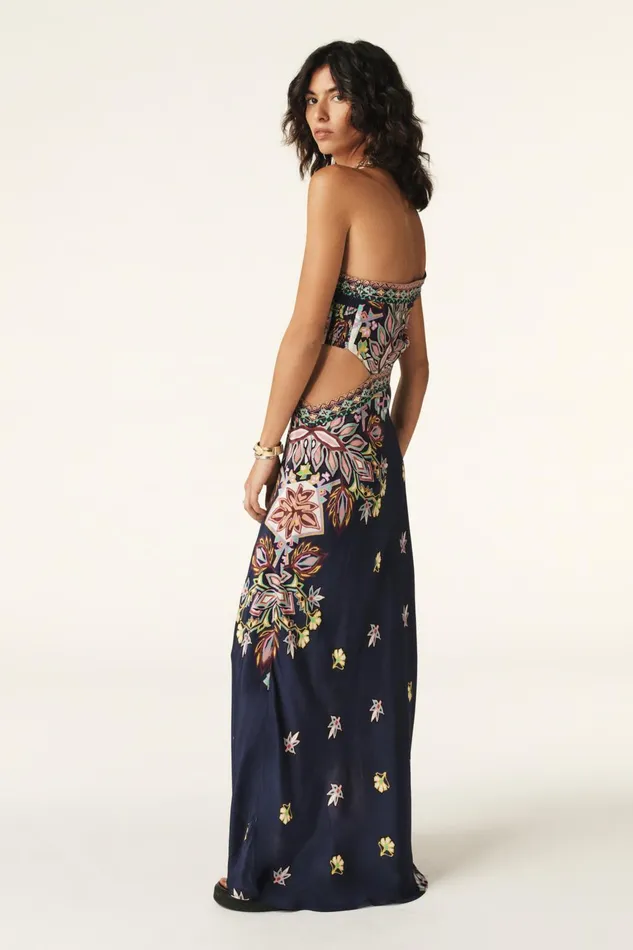 Maxi Dress Laxa Blue Women Baandsh Dresses