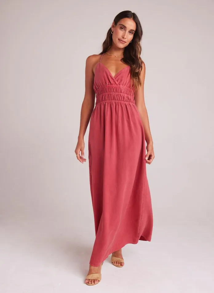Maxi Dresses Women Bella Dahl Smocked Cami Maxi Dress 8211 Riviera Red