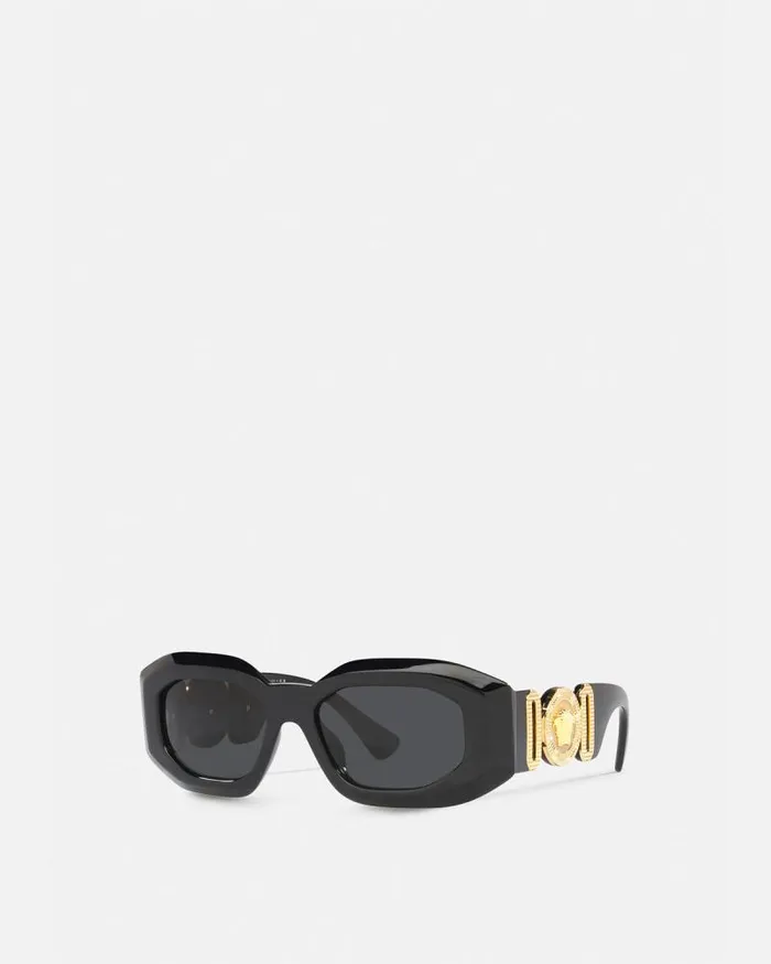 Maxi Medusa Biggie Sunglasses Blackgold WomenMen Versace Sunglasses