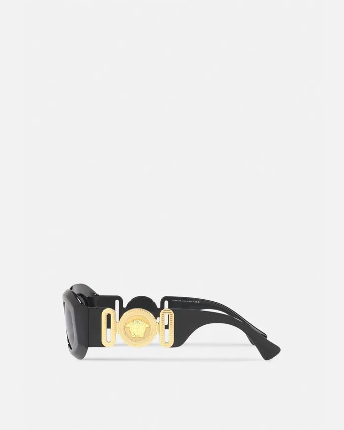 Maxi Medusa Biggie Sunglasses Blackgold WomenMen Versace Sunglasses