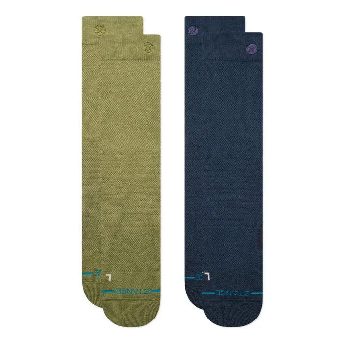 Medium Poly Snow Otc Socks 2 Pack Iconic 8211 Chive Men Stance Over The Calf