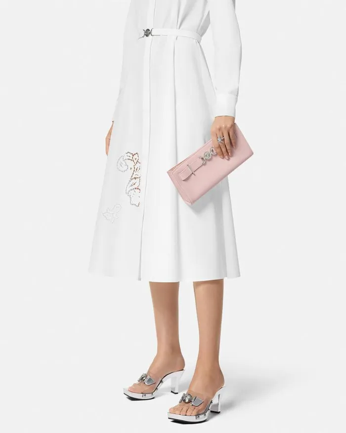 Medusa 03995 Clutch Light Pink Women Versace Mini Bags and Clutches