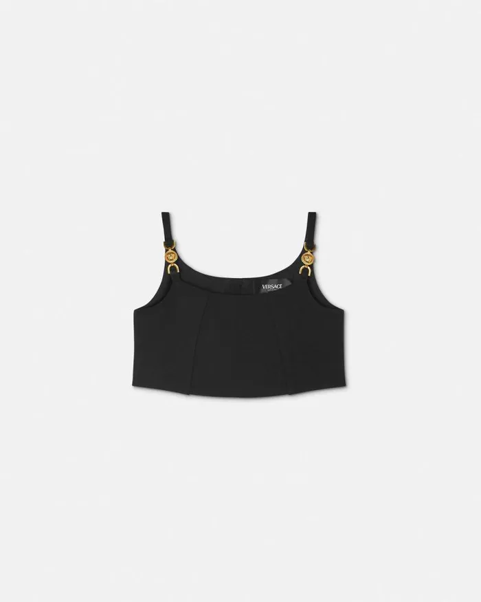 Medusa 03995 Kids Bralette Top Black Children Versace Clothing