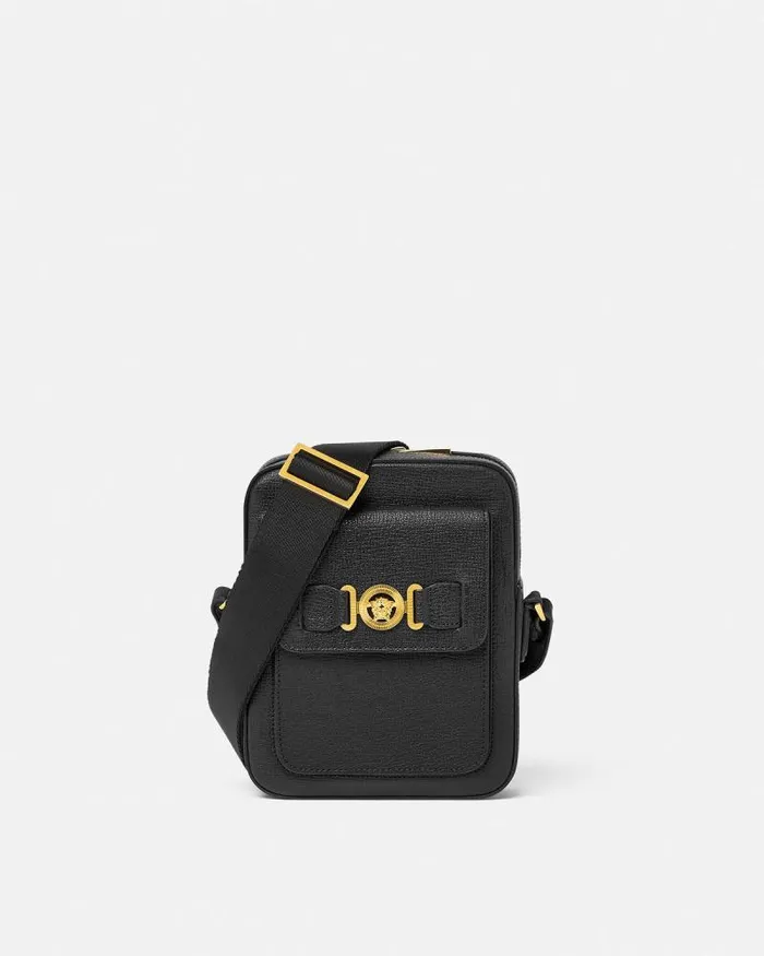 Medusa Biggie Crossbody Bag Blackgold Men Versace Crossbody and Messengers
