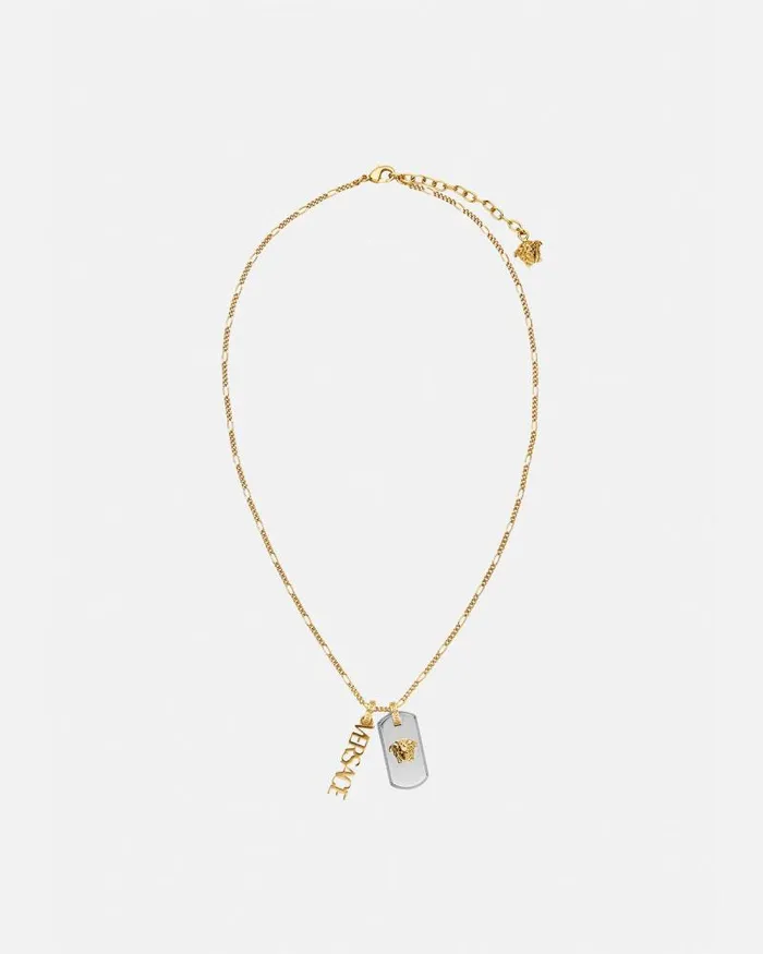 Medusa Logo Necklace Silvergold Men Versace Necklaces