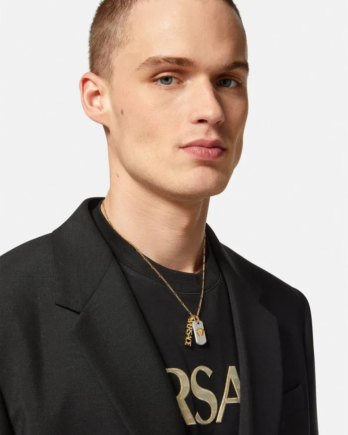 Medusa Logo Necklace Silvergold Men Versace Necklaces