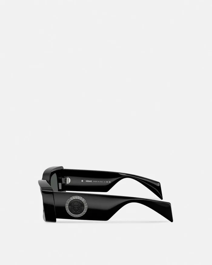 Medusa Medallion Sunglasses Blackgold WomenMen Versace Sunglasses