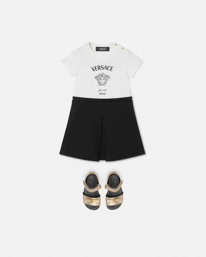 Medusa Milano Baby TShirt Dress Blackwhite Children Versace Clothing