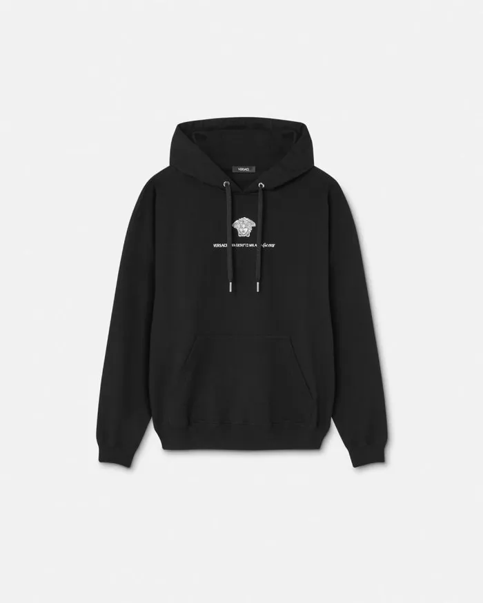 Medusa Milano Hoodie Black Men Versace Sweatshirts