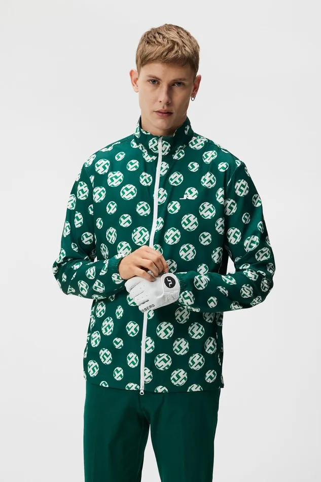 Men Ash Light Packable Jkt Print Rain Forest Sphere Dot JLindeberg Jackets
