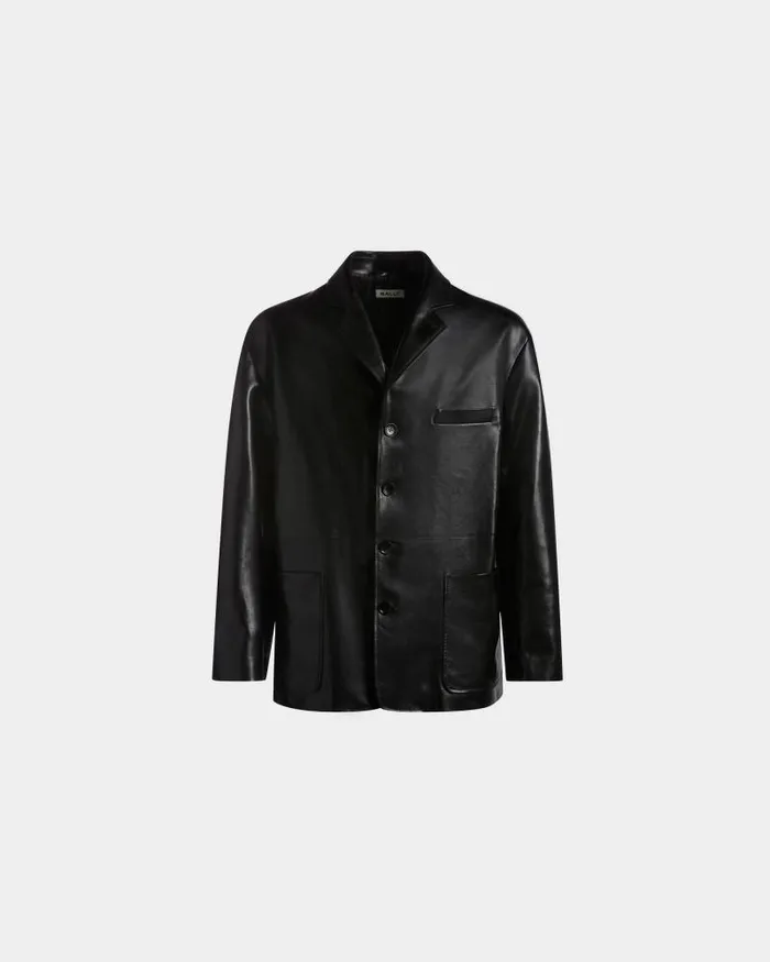 Men Bally Coats and Jackets Jacket In Black Leather Black