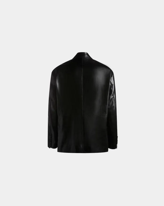 Men Bally Coats and Jackets Jacket In Black Leather Black Men Bally Coats and Jackets Jacket In Black Leather Black