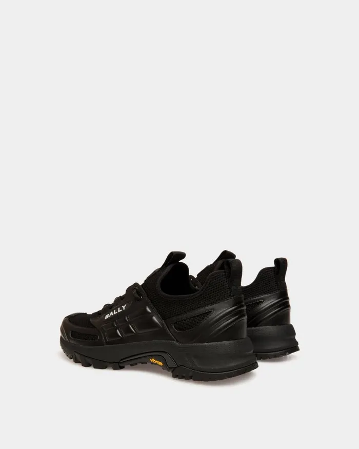 Men Bally Sneakers Faster Sneaker In Black Knit Black Men Bally Sneakers Faster Sneaker In Black Knit Black