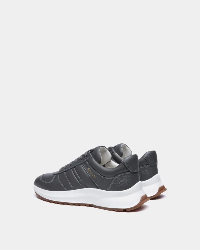 Men Bally Sneakers Outline Sneaker In Grey Grained Leather Grey Men Bally Sneakers Outline Sneaker In Grey Grained Leather Grey