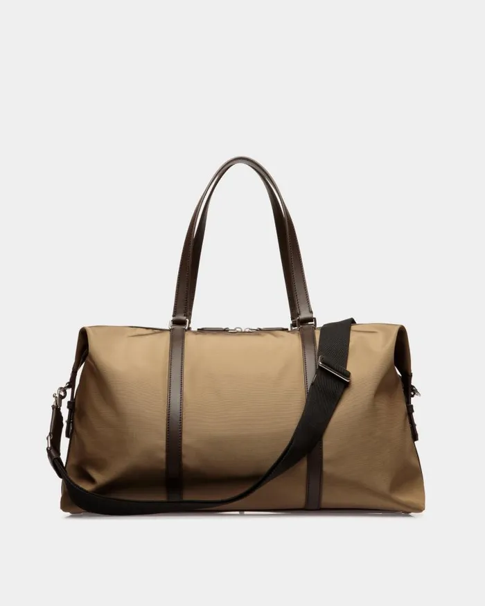 Men Bally Travel Bags Code Weekender In Camel Nylon Beige Men Bally Travel Bags Code Weekender In Camel Nylon Beige
