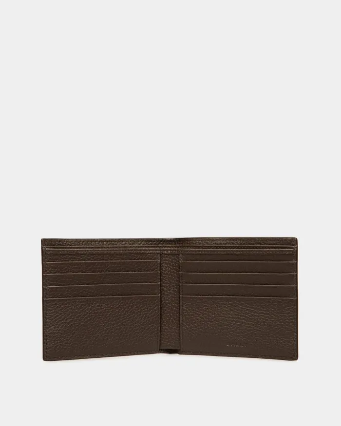 Men Bally Wallets and Card Holders Ribbon Bifold Wallet In Ebano Leather Brown Men Bally Wallets and Card Holders Ribbon Bifold Wallet In Ebano Leather Brown