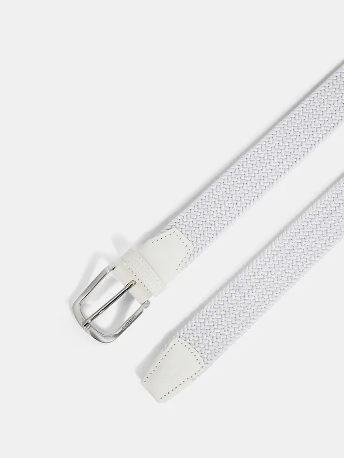 Men Bernhard Elastic Belt White JLindeberg Belts Men Bernhard Elastic Belt White JLindeberg Belts