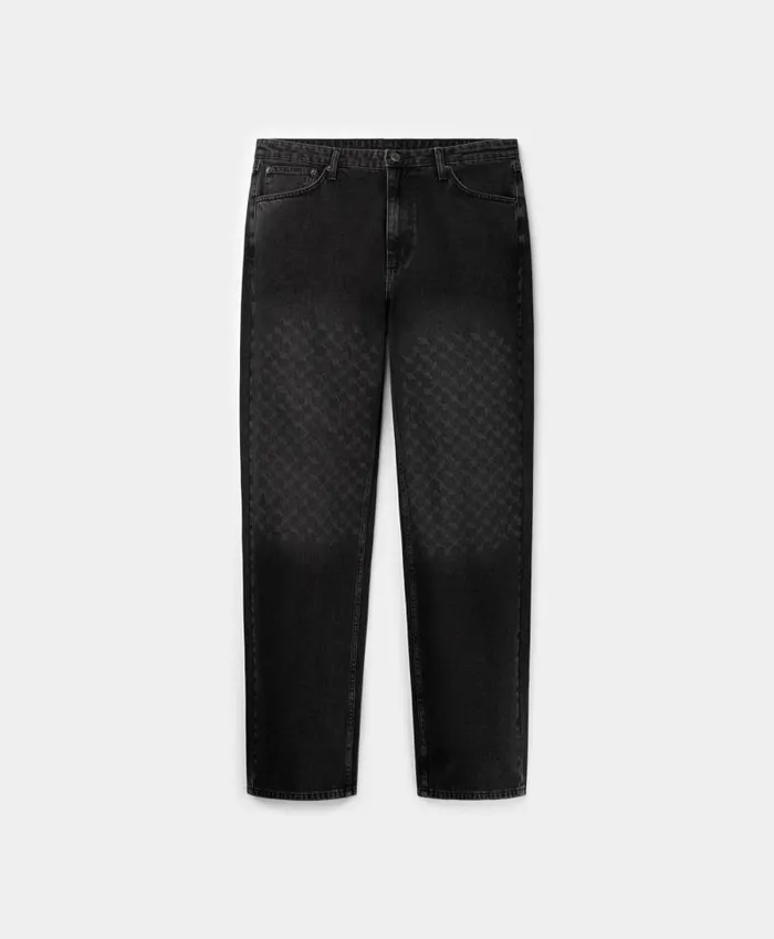 Men Black Amba Monogram Jeans Daily Paper Jeans
