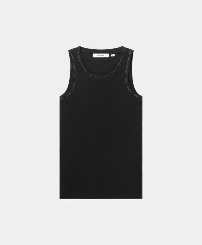 Men Black Erib Tank Top Mens Daily Paper TShirts