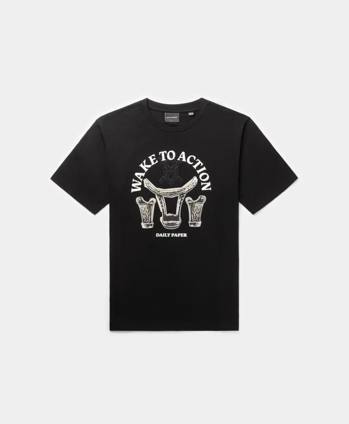 Men Black Rivo TShirt Daily Paper TShirts