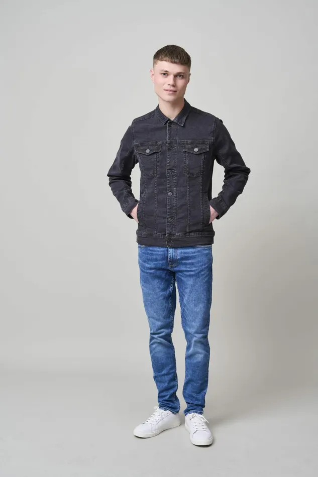 Men Blend Outerwear Outerwear Denim Black