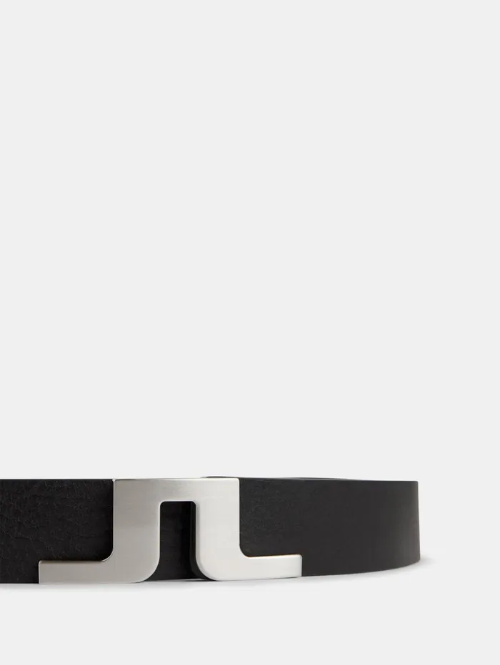 Men Bridger Leather Belt Black JLindeberg Belts Men Bridger Leather Belt Black JLindeberg Belts