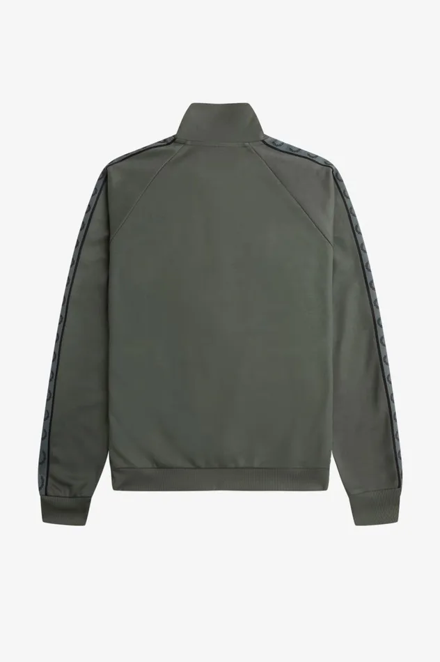 Men Contrast Tape Track Jacket Field Greenblack Fred Perry Track Jackets