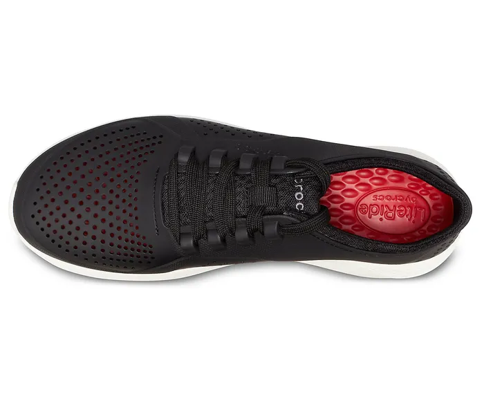 Men Crocs LiteRide Pacer Black White Sneakers