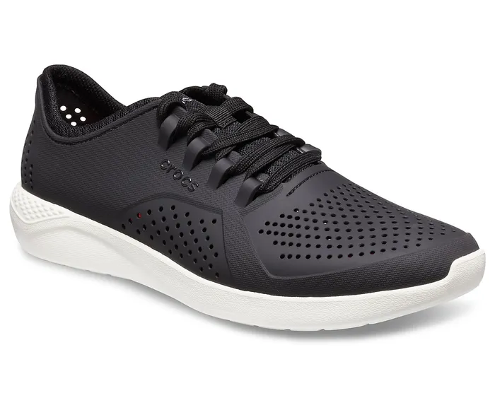 Men Crocs LiteRide Pacer Black White Sneakers