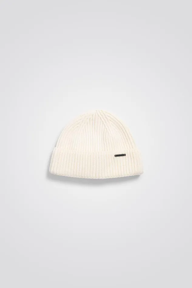 Men Fine Merino Rib Beanie Ecru Norse Projects Beanies