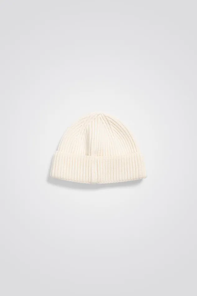 Men Fine Merino Rib Beanie Ecru Norse Projects Beanies