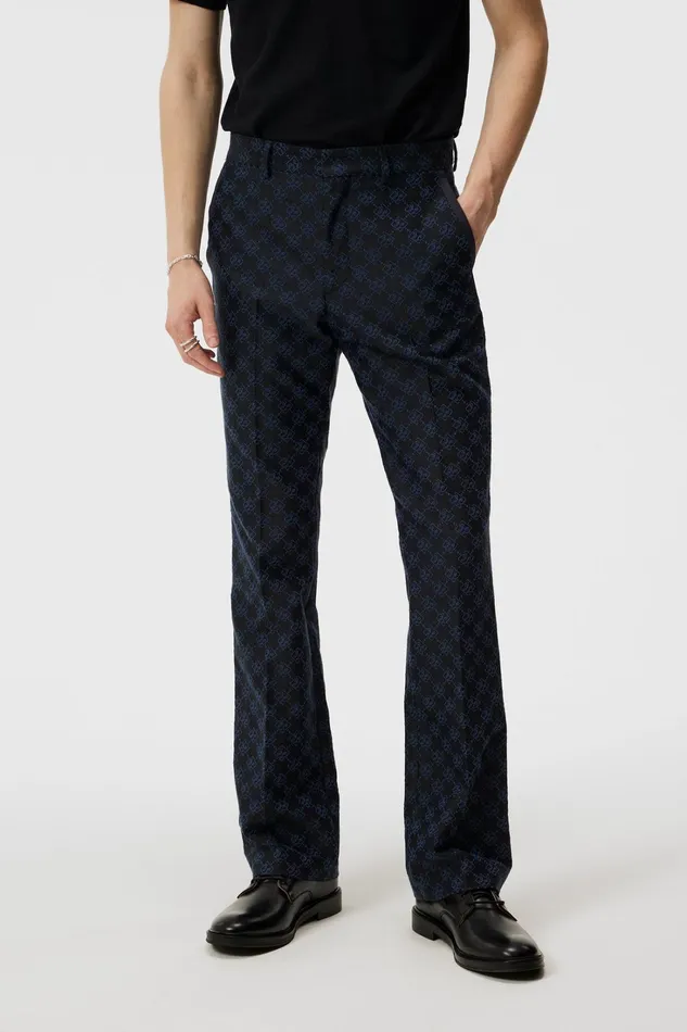 Men Gomor JL Jacquard Pants JL Navy JLindeberg Tailored Trousers